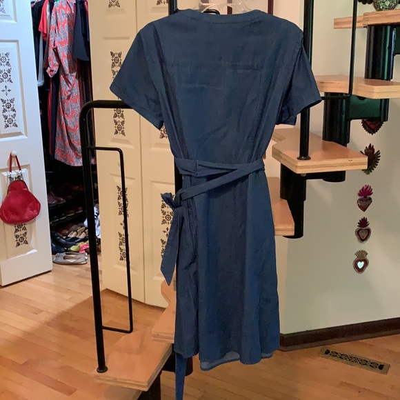 Boden denim wrap dress sz 14 - Picture 4 of 4